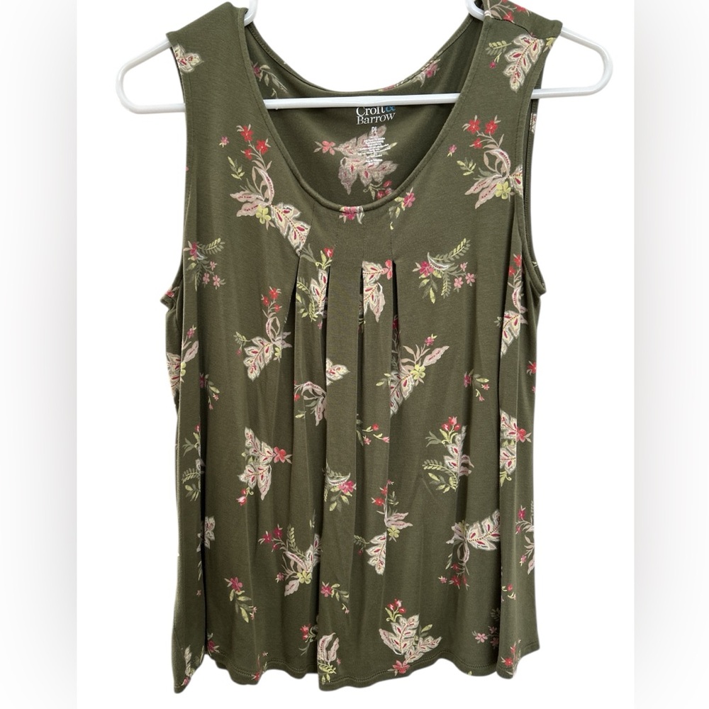 Woman’s Sleeveless Top with Floral Print Size PL